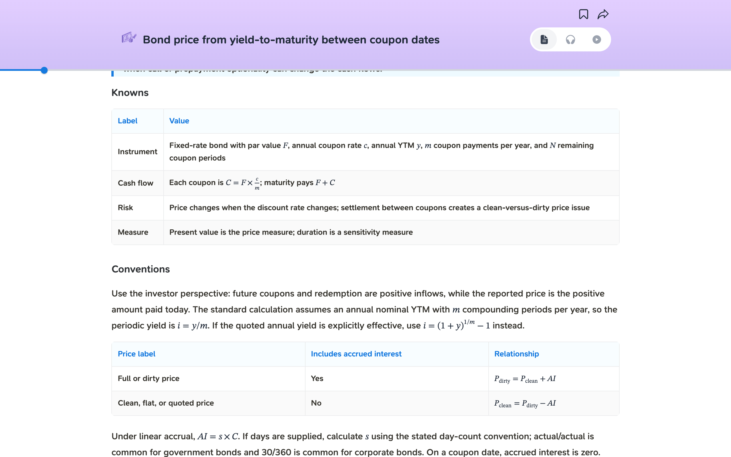 Teaching prose with typeset formulas