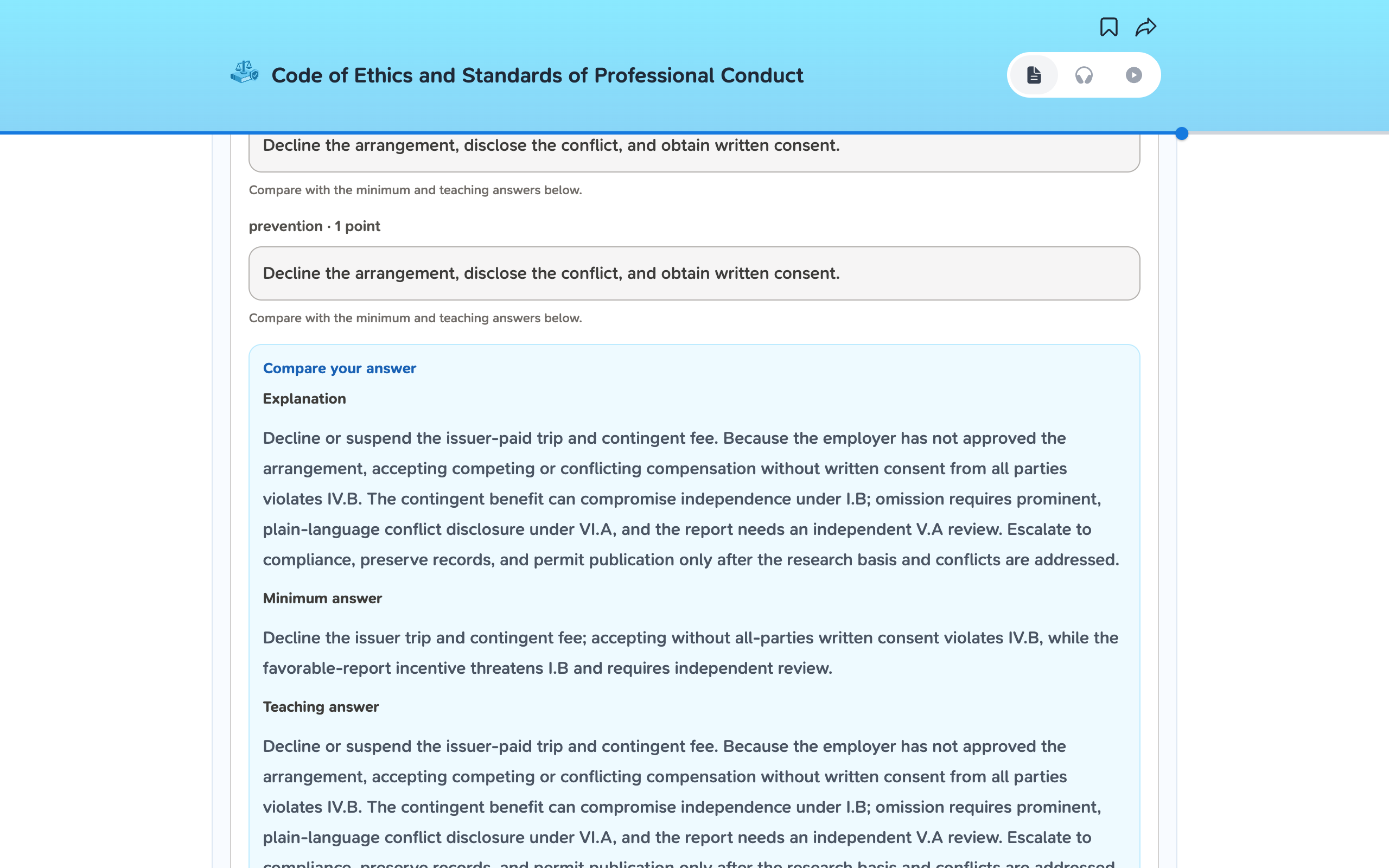 Constructed response after